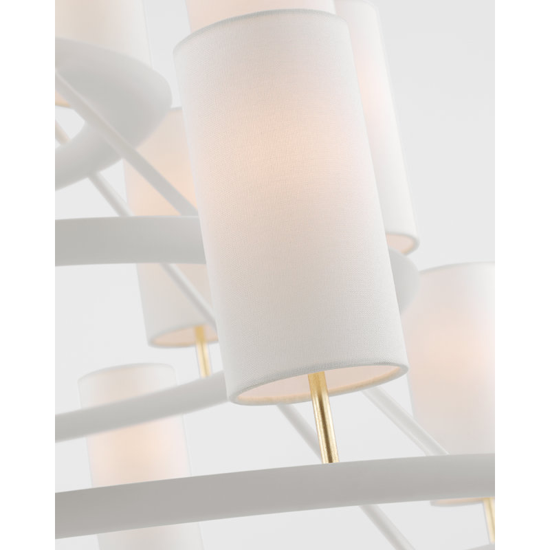 Trevi 20 - Light Chandelier, Matte White/Gild, White