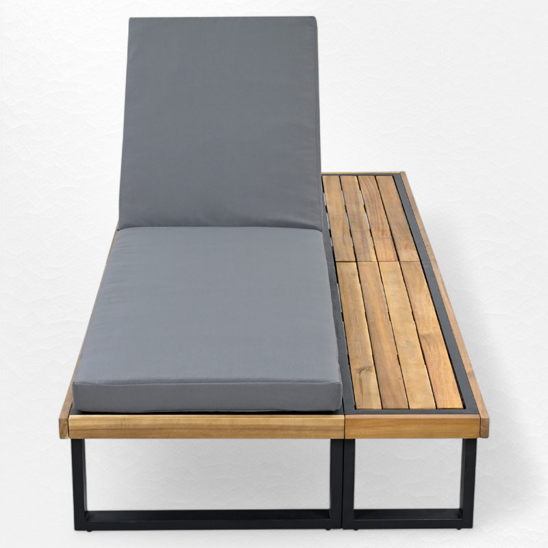 Outdoor Chaise Lounge With Cushions - Thumbnail 3