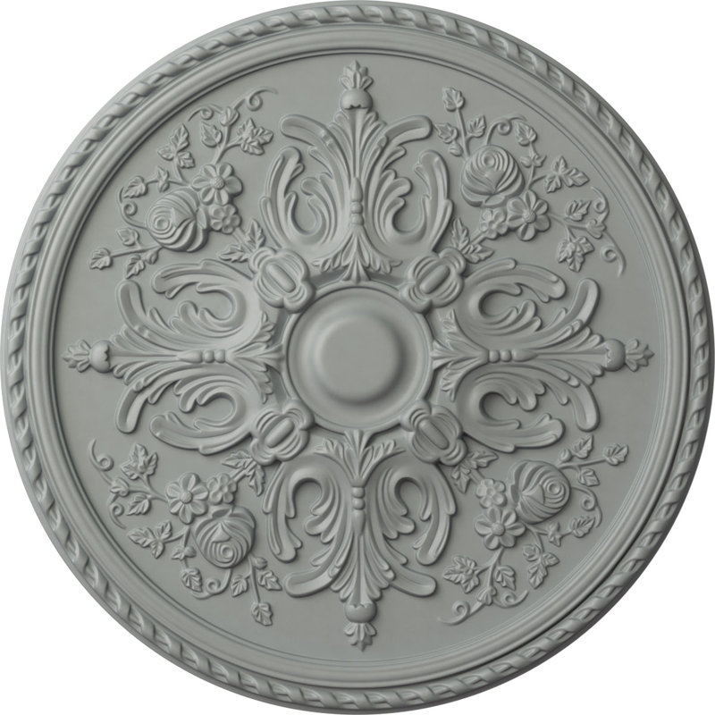 Médaillon de plafond Endurathane Bradford, DO 32 5/8 po x P 2 po (convient aux auvents jusqu'à 6 5/8 po), apprêté en usine