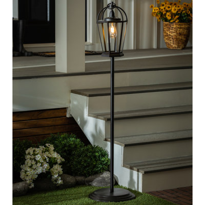 60" 3 in 1 Solar LED Outdoor Edison Floor and Hanging Lamp