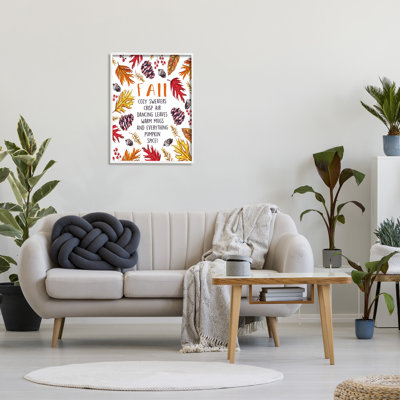 Fall Fall Pastimes List - impression graphique