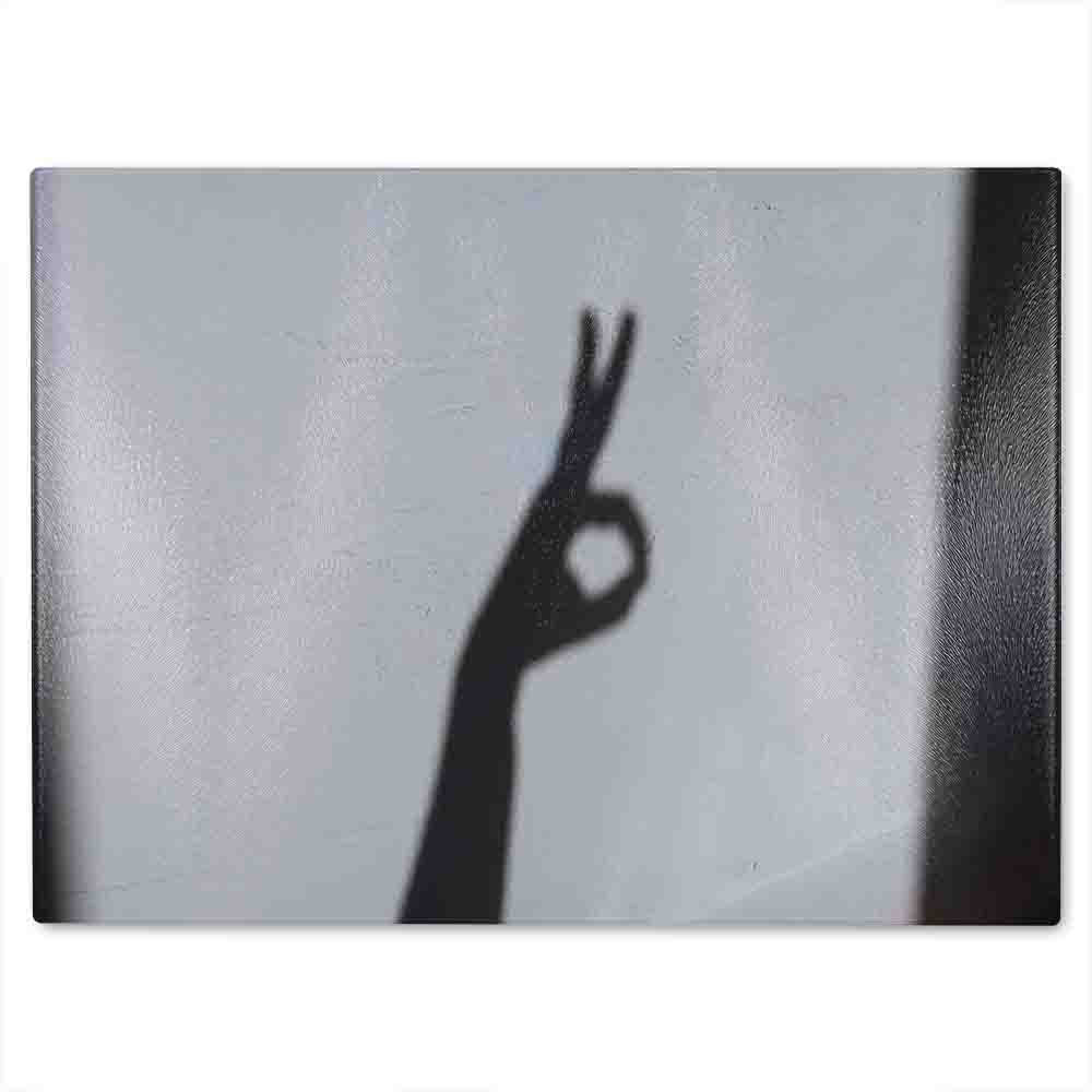 Hand Silhouette Glass Chopping Board