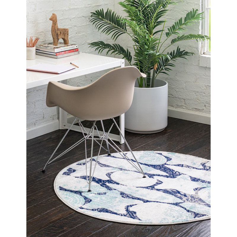 Tapis à imprimé animal Ossineke, Rond 4 pi