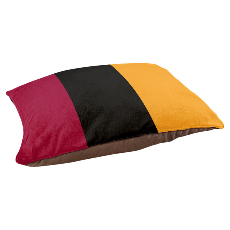 Coussin Designer, Moyen (L 18 po x l 28 po), Rouge / noir / jaune
