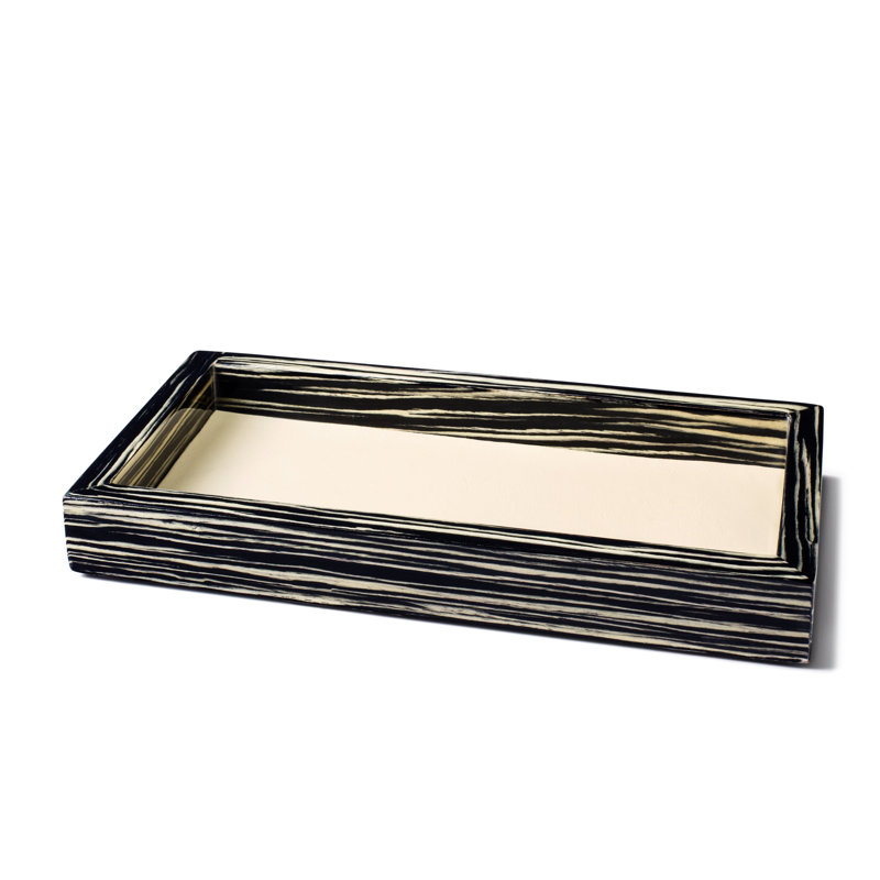 Decorative Tray, Abstract, Black/Cream