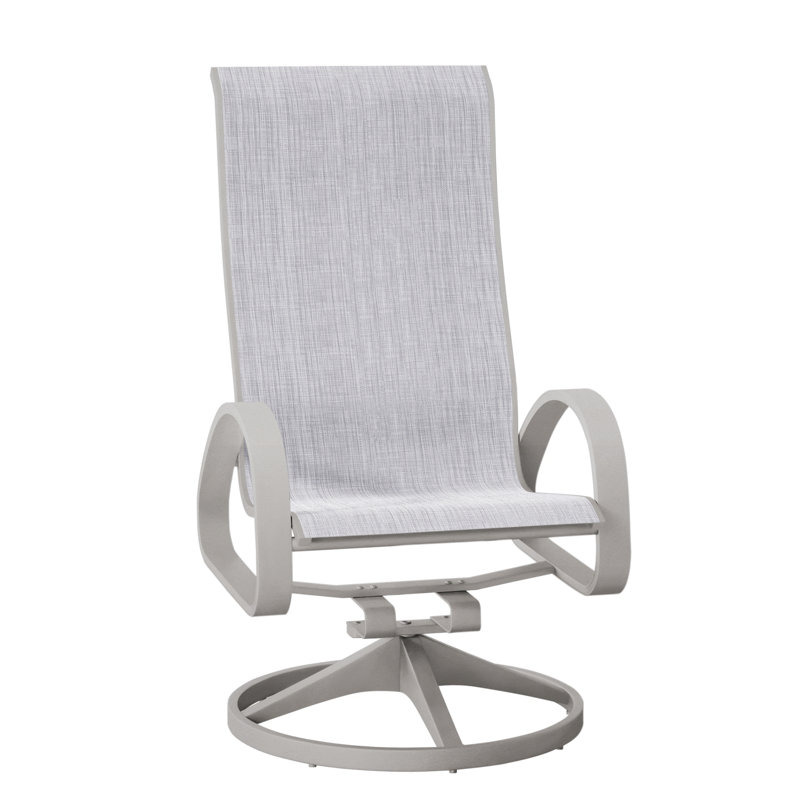 Fauteuil de patio pivotant Hiraku, Gris chaleureux texturé, Bijou