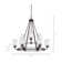 Manningtree 9 - Light Steel Dimmable Wagon Wheel Chandelier