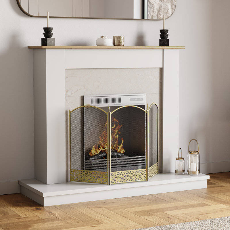 Ingleton 3 Panel Steel Fireplace Screen