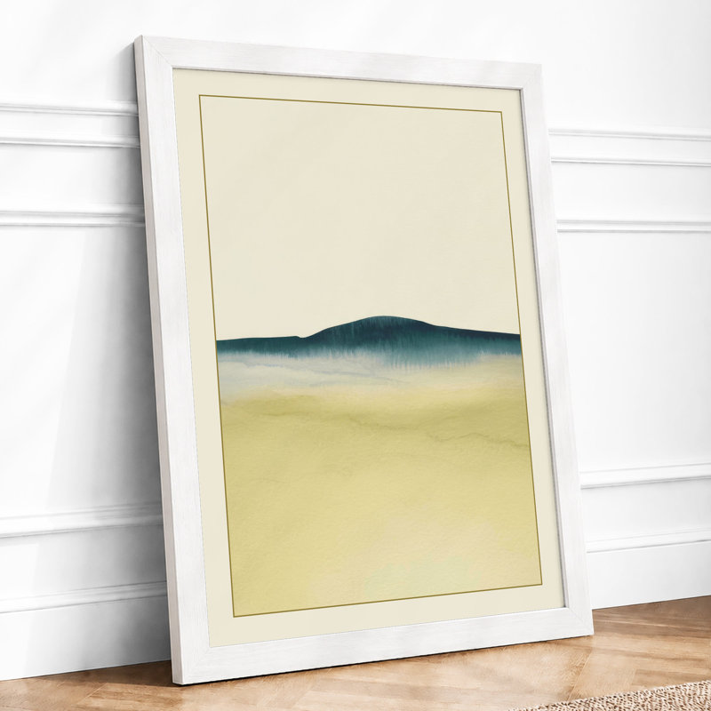 Distant Mountains Minimalist - Print, A3 - 42.0 x 29.7 cm, White