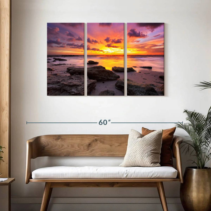 Coucher de soleil à couper le souffle, H 28 po x l 45 po