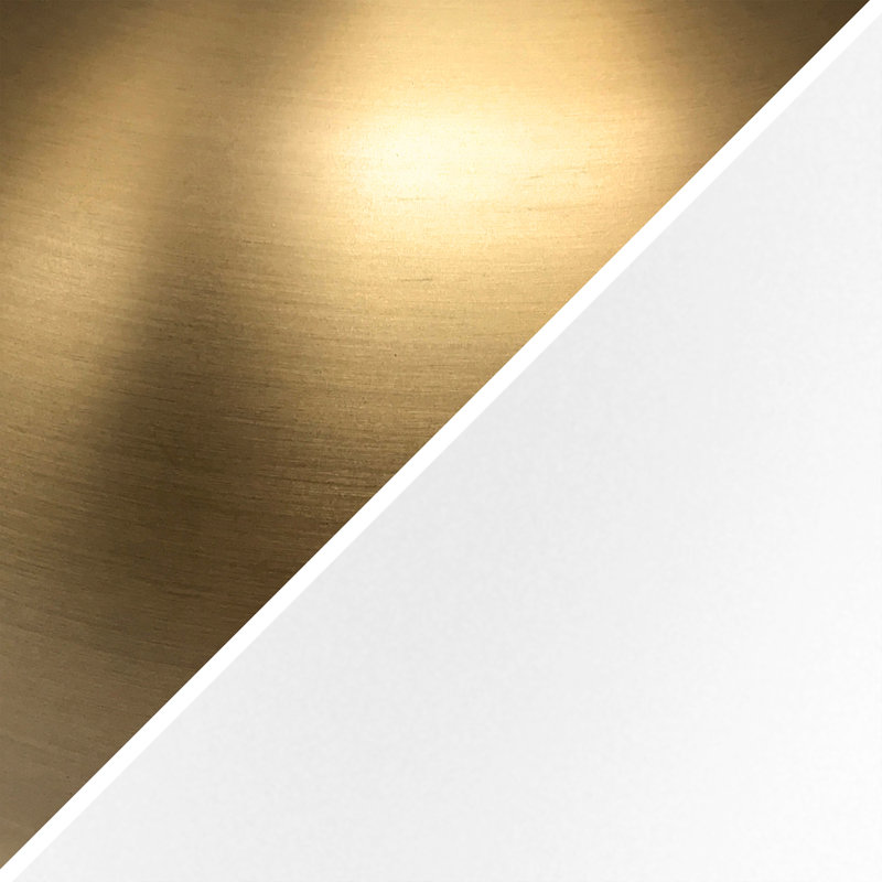 Lampe sur pied 68 "Vincent Vincent, Laiton / blanc mat