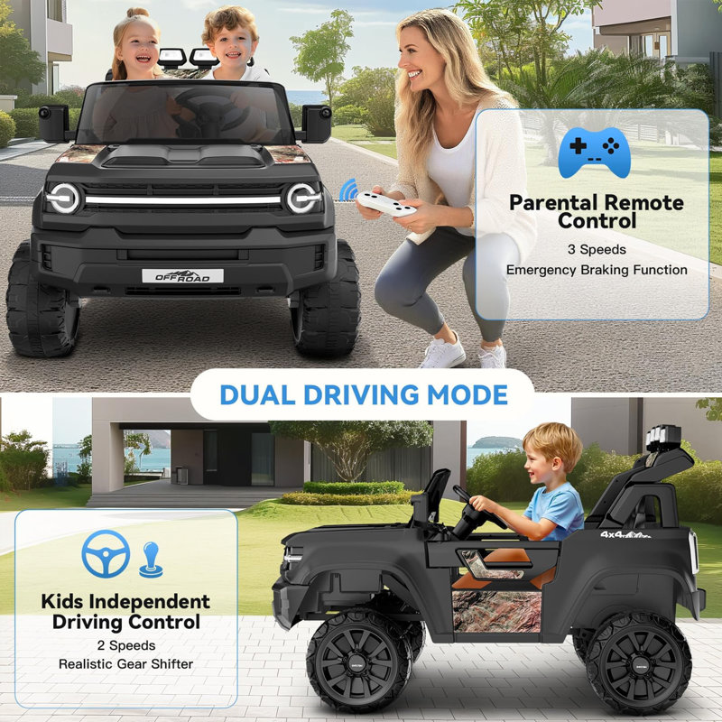 Parental Remote Two Person Power Wheels Ancheer Seater 24V Ride On