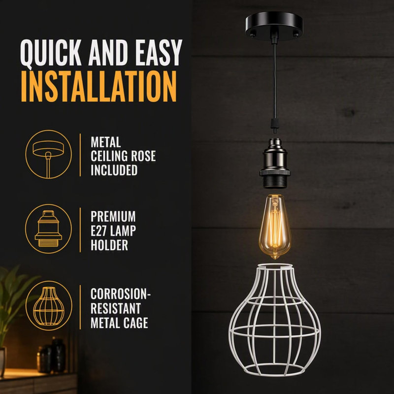 1 - Light Black Pendant, Yes, White