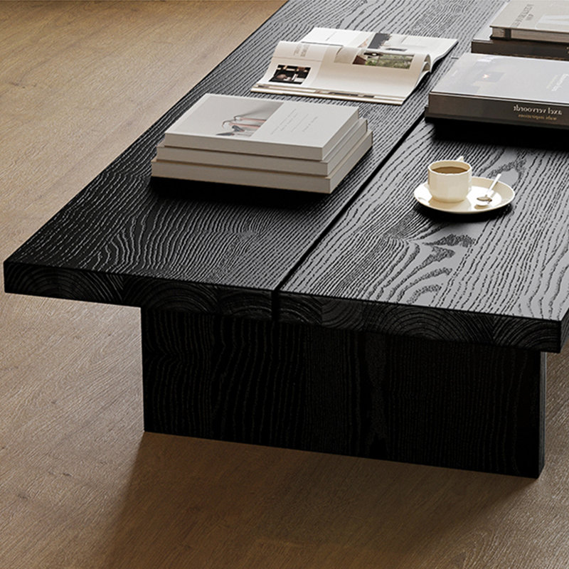 Modern style solid wood tea table, 15.7" H x 55" L x 27.5" W