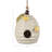 Birdhouse Stoneware Porcelain Honeycomb Design with Playful Bee Accents and Glossy Textured Detailing for Decorative Outdoor Charm and Durable Artisan Quality Appeal