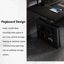 Bureau d'ordinateur à hauteur réglable noir avec panneau perforé Gaming Style | Poste de travail intelligent-2136923031