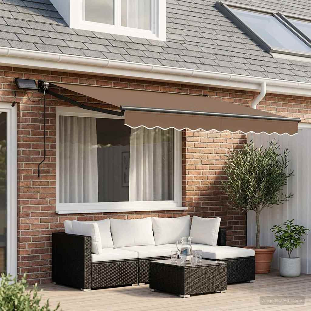 VidaXL Polyester Cover Retractable Patio Awning