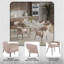 Ensemble de 4 chaises de salle à manger modernes Huda Series-962831838