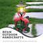Statue solaire de jardin flamant solaire