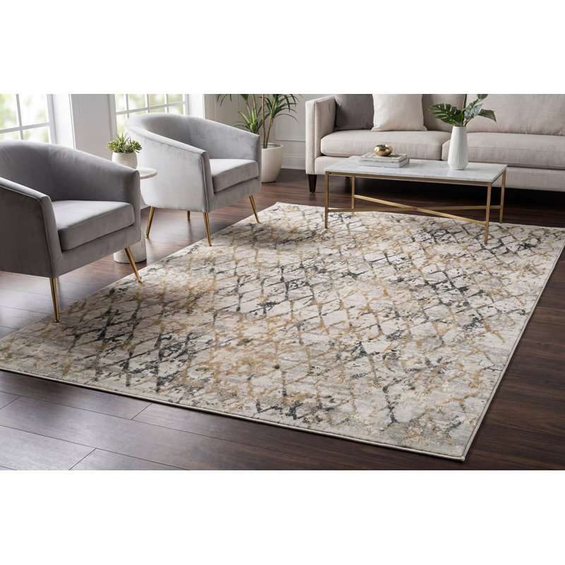 Alverez Geometric Indoor Rug, Rectangle 5'3" x 7'7"