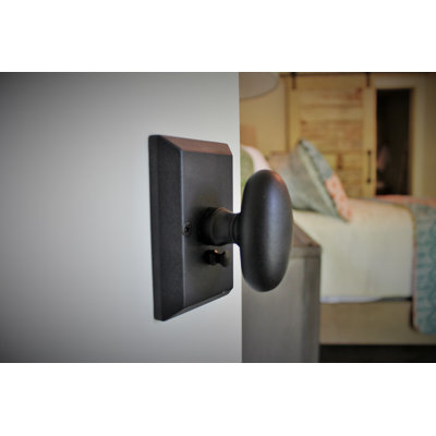 Sandcast Sorrento Passage Door Knob with Square Rosette
