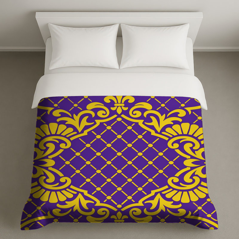 Housses de couette mauves baroques, King