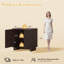 Meuble d'appoint Almaguer de 80 cm de large, à 2 portes, avec tablette réglable et fini grain de bois, noyer brun-1991700250