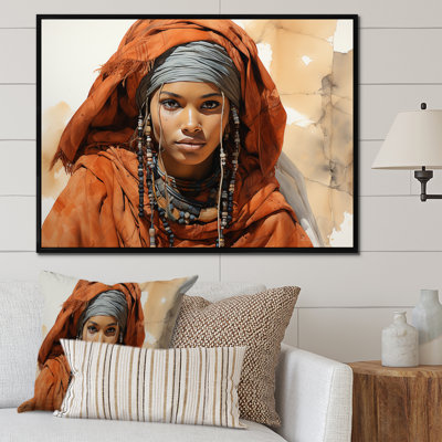 Somant Bantu femme africaine Portrait II - art mural tribal africain
