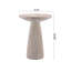 Tables basses et cocktail portatifs, 45,5 cm (17,91 po) en imitation travertin MgO, style moderne pour la maison
