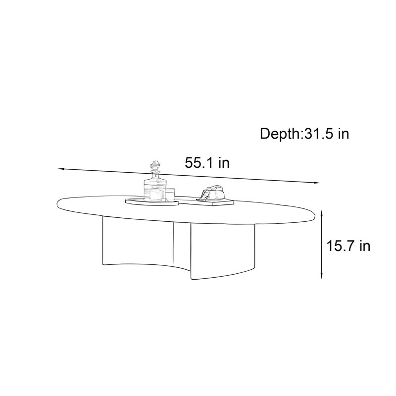 Sigler, 15.7" H x 55.1" W x 31.5" D, Black/White