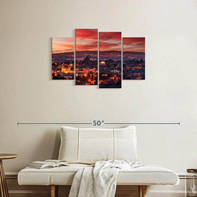 Hannes, Jérusalem au coucher du soleil, H 22 po x l 36 po