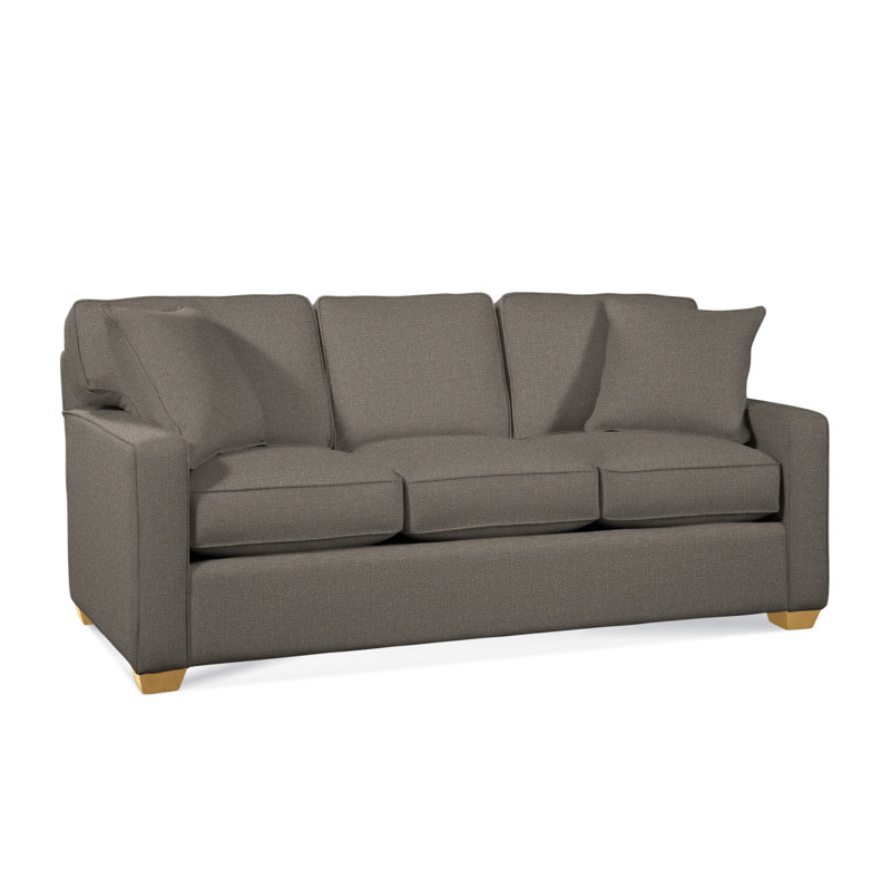 Ellora Upholstered 81'' Sofa, Gel Memory Foam Mattress, Honey, Beige Sugar Performance; 0863-93
