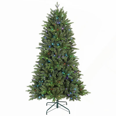 Arbre de Noël 7 pi avec 340 lumières DEL RVB, 2126 pointes en PE / PVC, 50 fonctions pour une décoration festive
