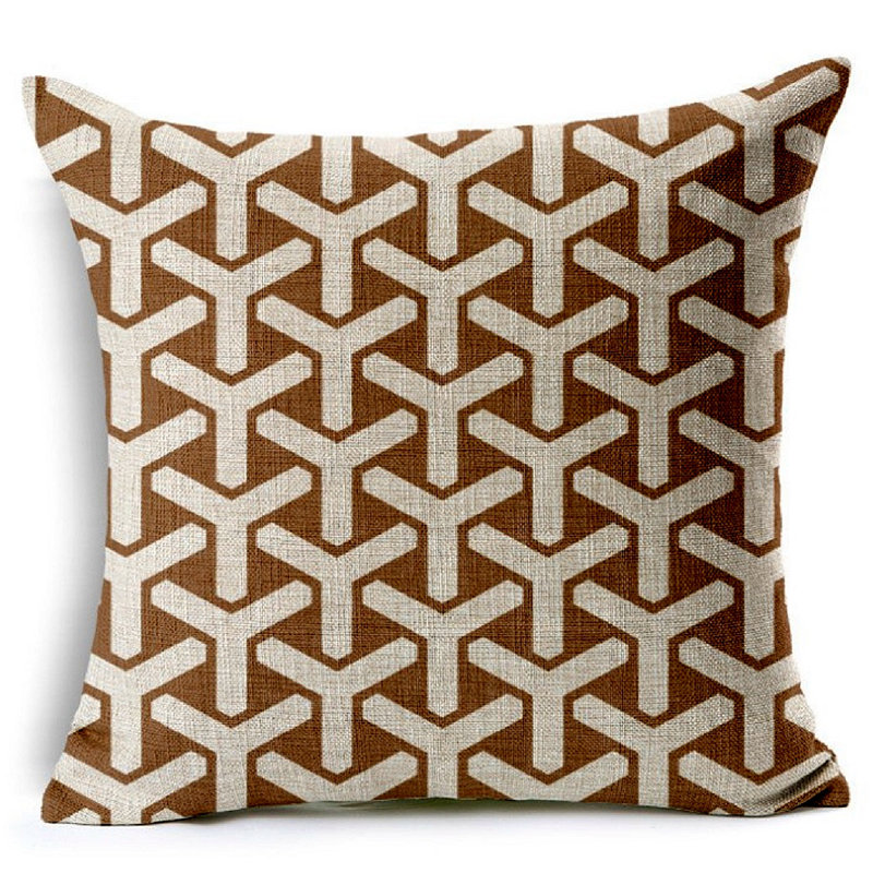 (With Or Without Inserts) Set of 2  Cross Geometric Pillows, Pillow Cover