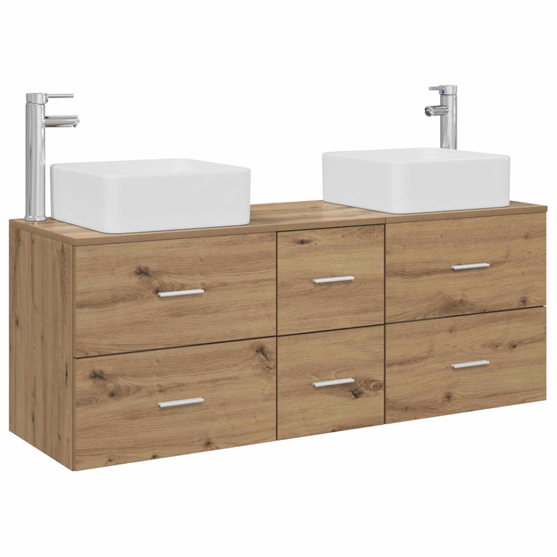 Bathroom Furniture Suite, Medium Wood