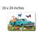 Tapis de bain camion de lapin de Pâques, 16 x 24 po