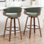 Tabourets pivotants Mid-Century rembourrés en similicuir Devlin-347477702-347477703