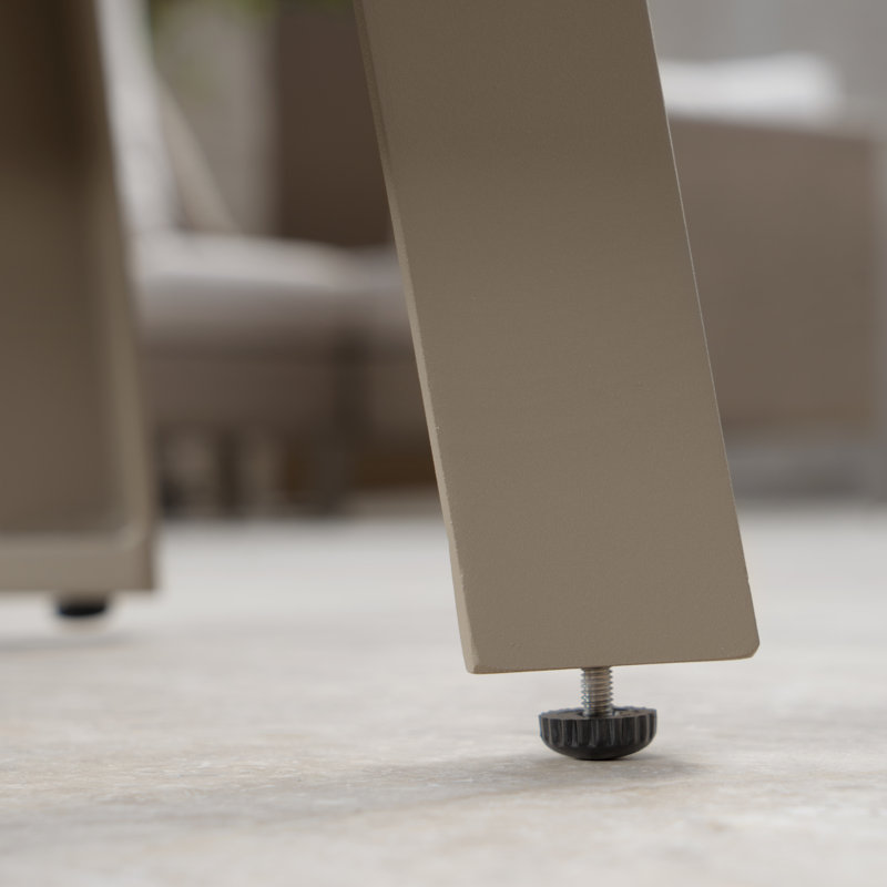 Table d'appoint en aluminium Santrez 20X20 - Beige