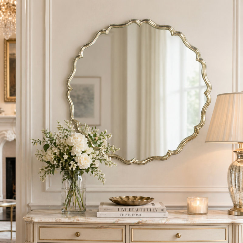 Goyette Scalloped Metal Wall Mirror