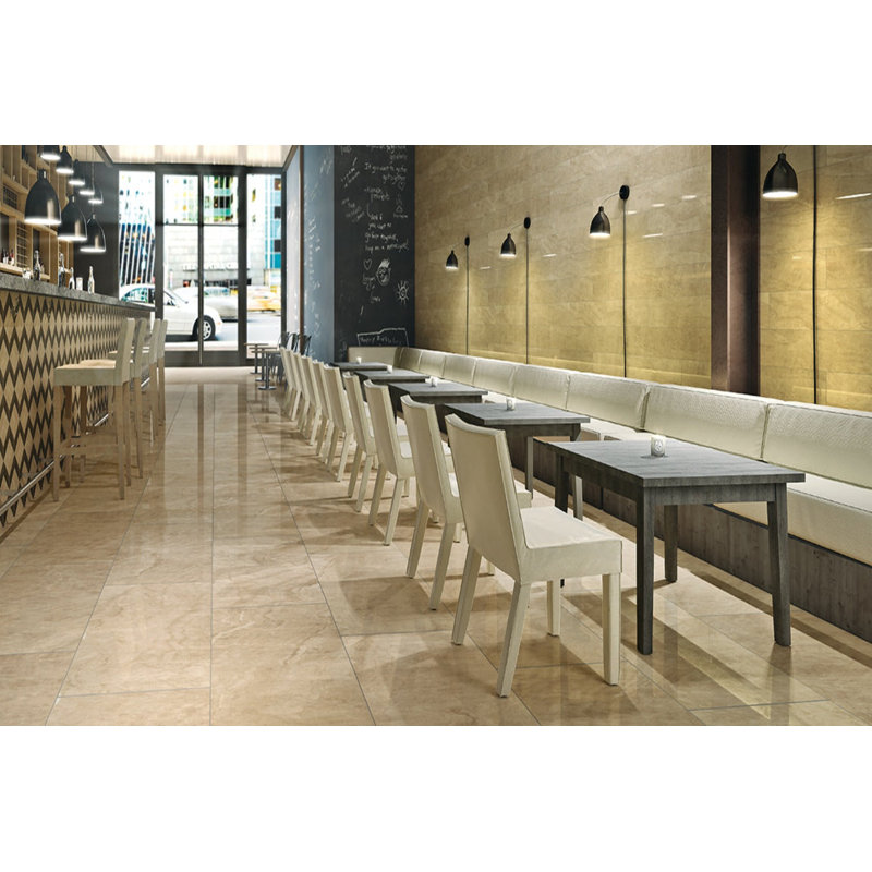 Marble 12" x 24" Porcelain Marble Look Wall & Floor Tile, Beige/Gold/Brown