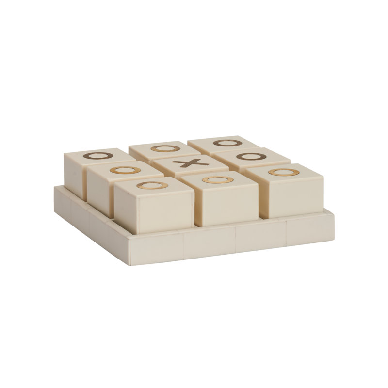 Tic Tac Toe, Cream, 2.5" H x 8.25" W x 8.25" D