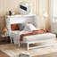 Lit escamotable pleine grandeur compact en bois massif, design multifonctionnel moderne pour la maison