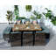 Ensemble de salle à manger rectangulaire pour 6 personnes 74,8 po-93842996-93843005