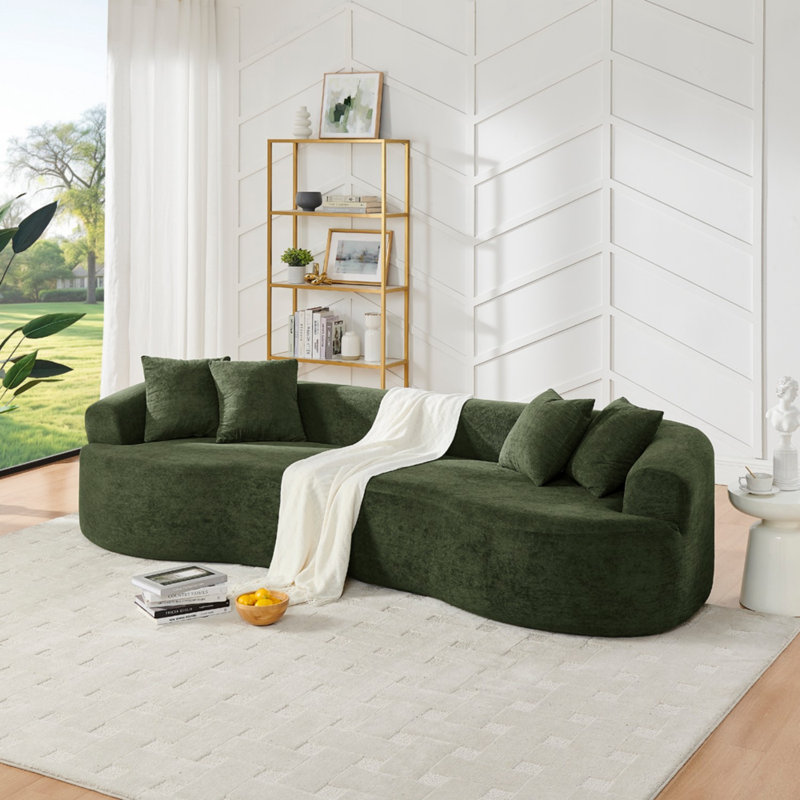 Canapé modulaire courbé 4 places Modern Cloud, Dark Grey