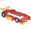 Lit simple de voiture de course rouge sur roulettes, contreplaqué massif et fabrication, rails latéraux pour la prévention des chutes, lit fonctionnel confortable, dimensions de 98,7 po x 41,7 po x 26,5 po, conception de sommeil à assembler requise,-131099029