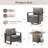 Drazen 4 - Person Patio Furniture Set With Fire Pit Table, All-Weather Wicker Outdoor Conversation Set With Chair And Thick Cushions-1541070966-1541070960-1541070961