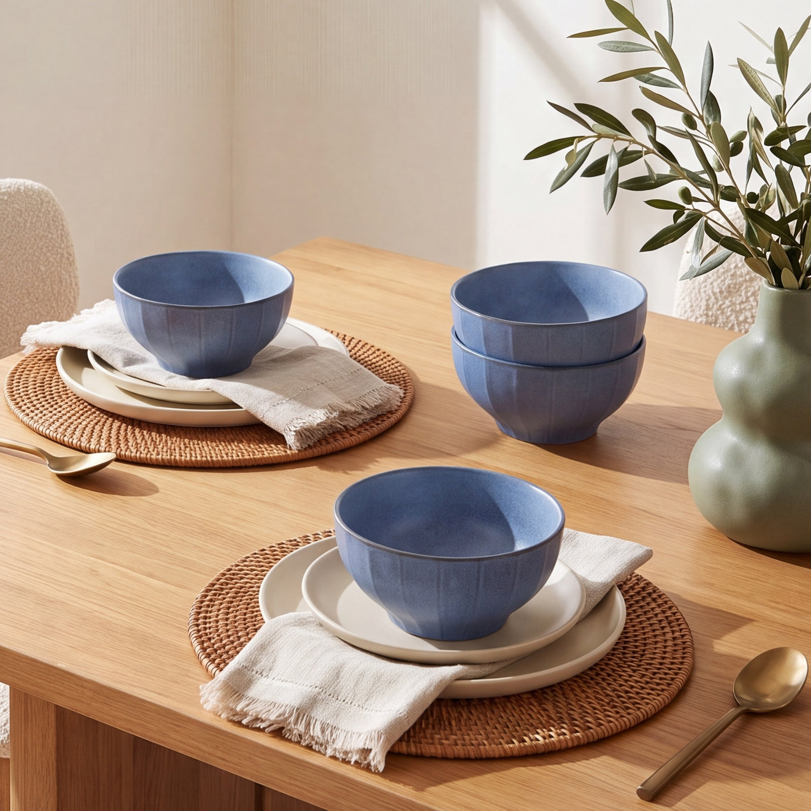 Rio Stoneware Cereal Bowl, Blue