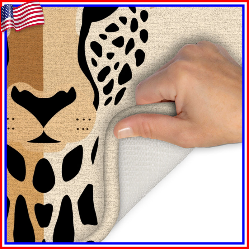 Tapis de bain Cheetah Illustration Art, L 24 po x L 17 po