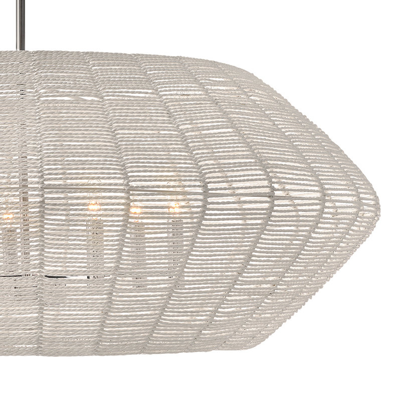 Luca 7 - Light Chandelier, Natural/White, Chrome