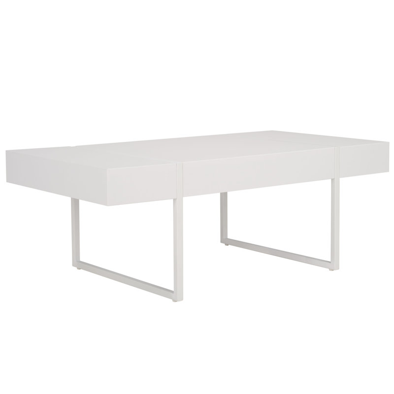 Table basse Fullmore, Blanc, Blanc